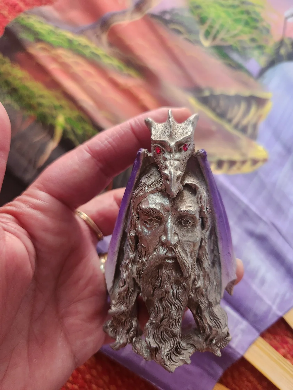 Vintage Pewter Wizard